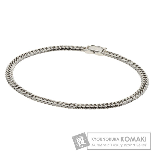 Curb chain Kihei 6 sides Bracelet Platinum PT850 24.8g　mens