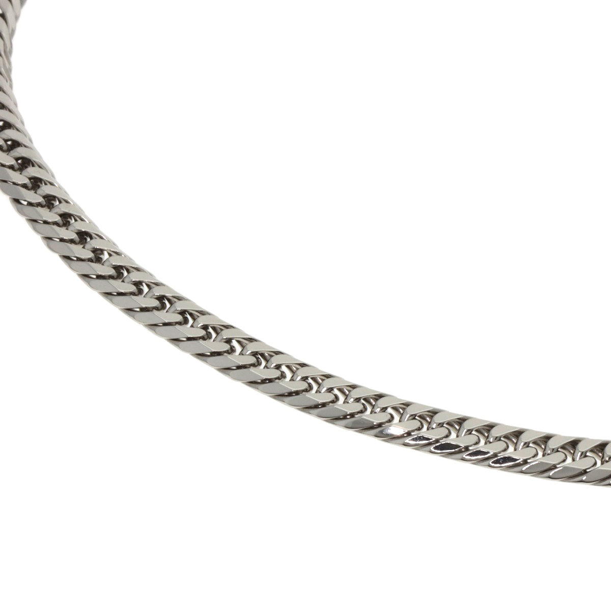 Curb chain Kihei 6 sides Bracelet Platinum PT850 24.8g　mens