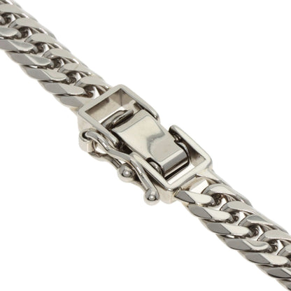 Curb chain Kihei 6 sides Bracelet Platinum PT850 24.8g　mens