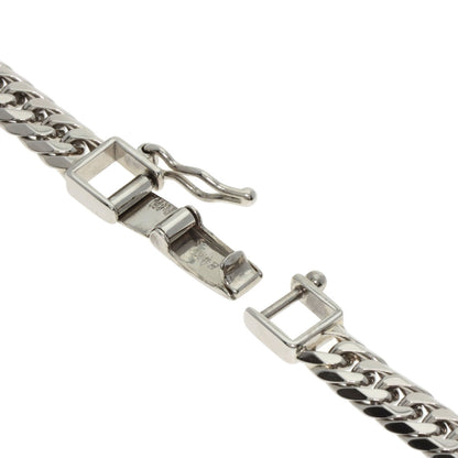 Curb chain Kihei 6 sides Bracelet Platinum PT850 24.8g　mens