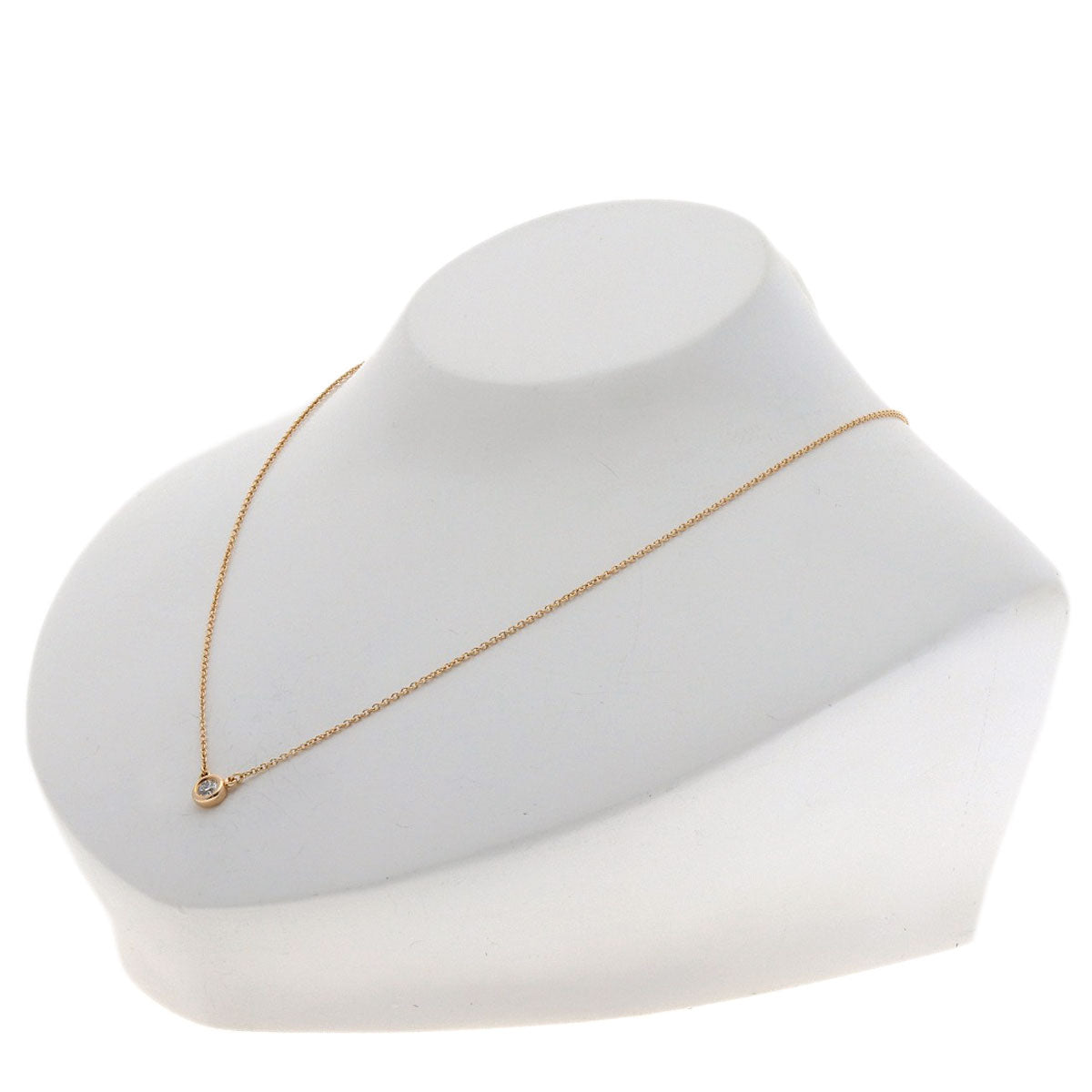 TIFFANY&Co. By The Yard 1P Diamond Necklace K18 Pink Gold Ladies [Used]