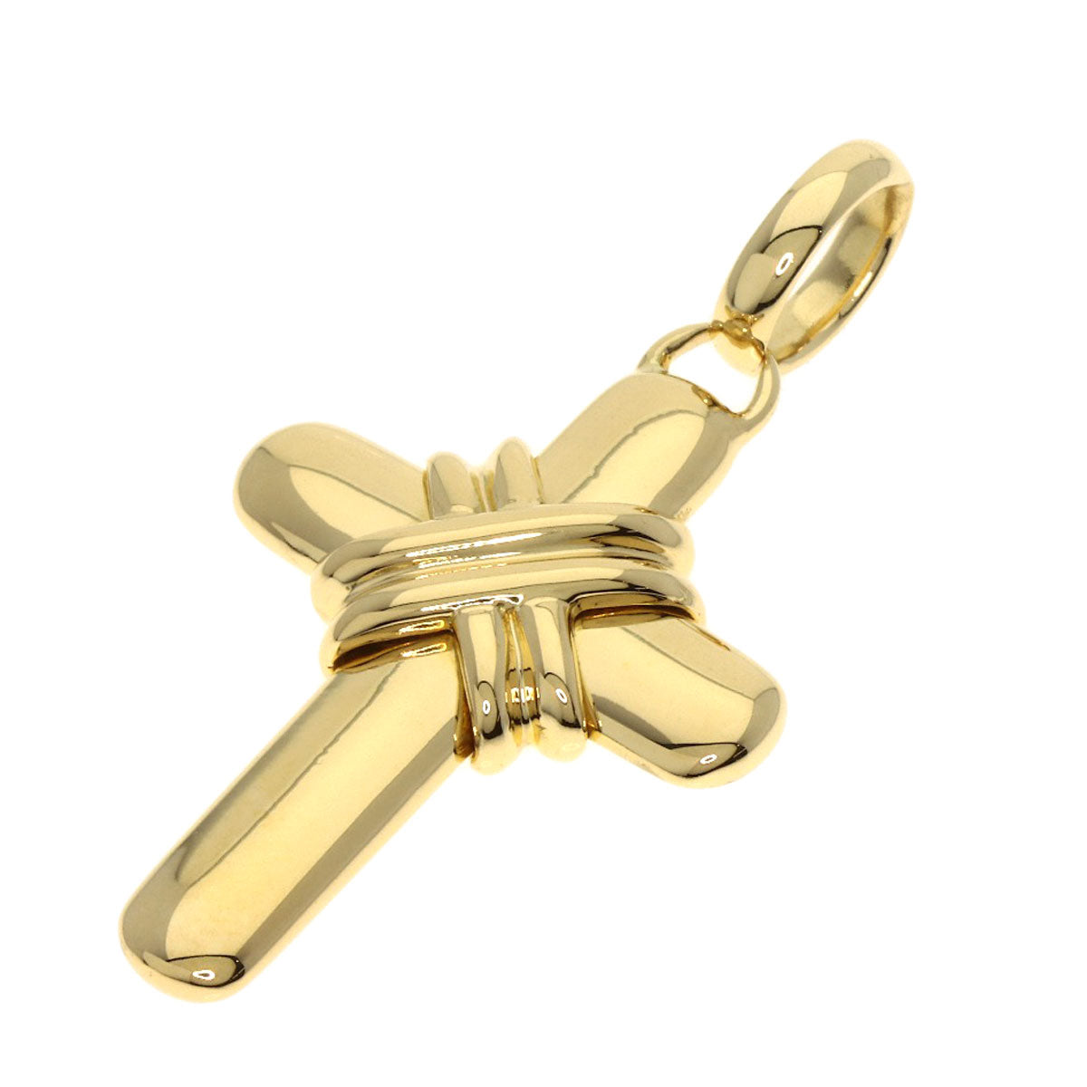 BVLGARI Latin Cross Pendant top K18 Yellow Gold Ladies [Used]