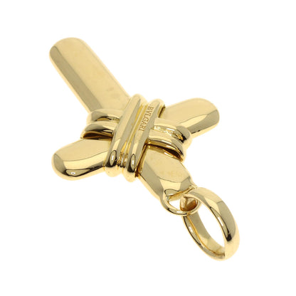 BVLGARI Latin Cross Pendant top K18 Yellow Gold Ladies [Used]