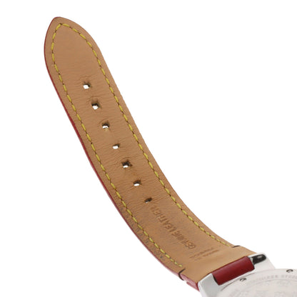 LOUIS VUITTON Tambour chronograph Watches Q1321 Stainless Steel/Leather Ladies