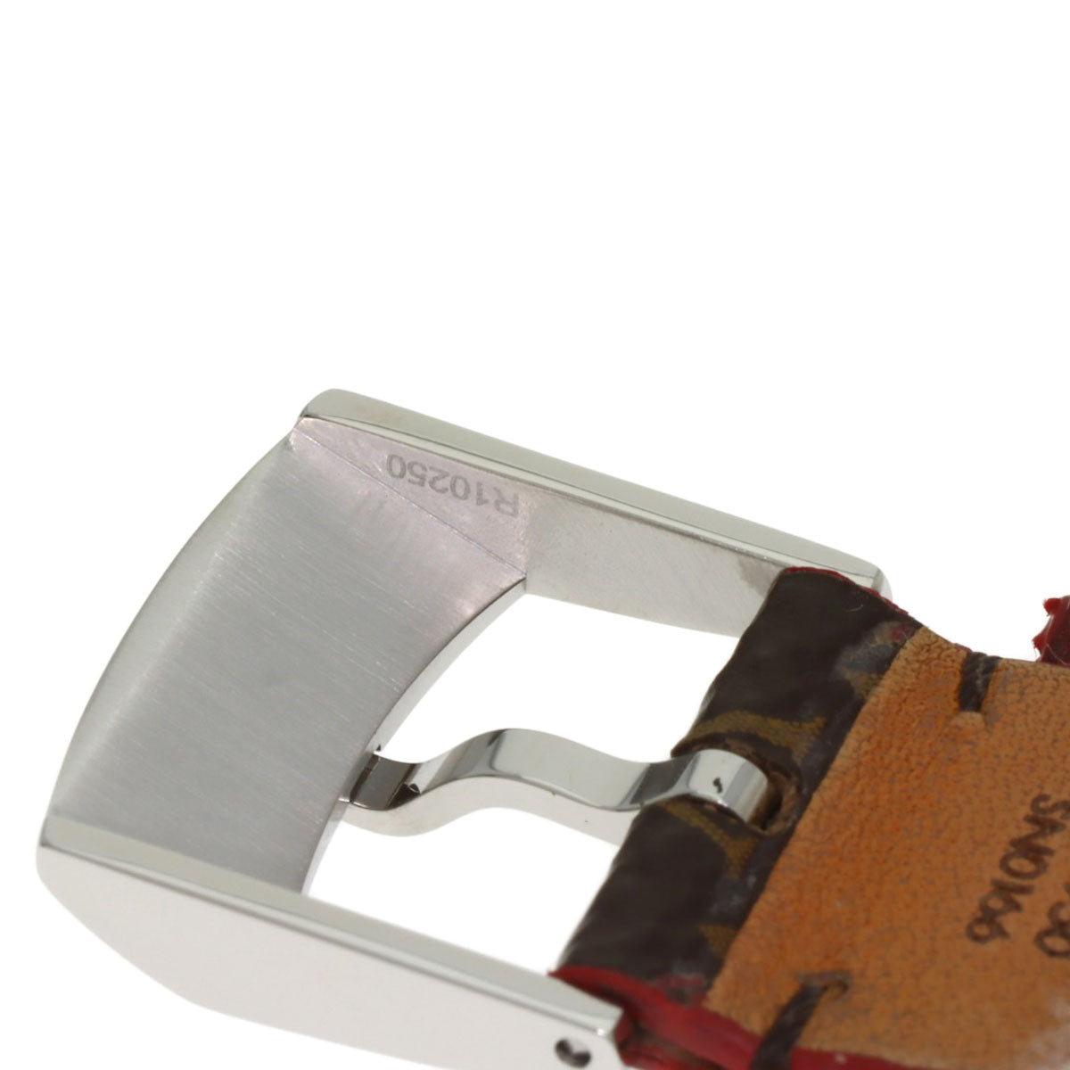 LOUIS VUITTON Tambour chronograph Watches Q1321 Stainless Steel/Leather Ladies