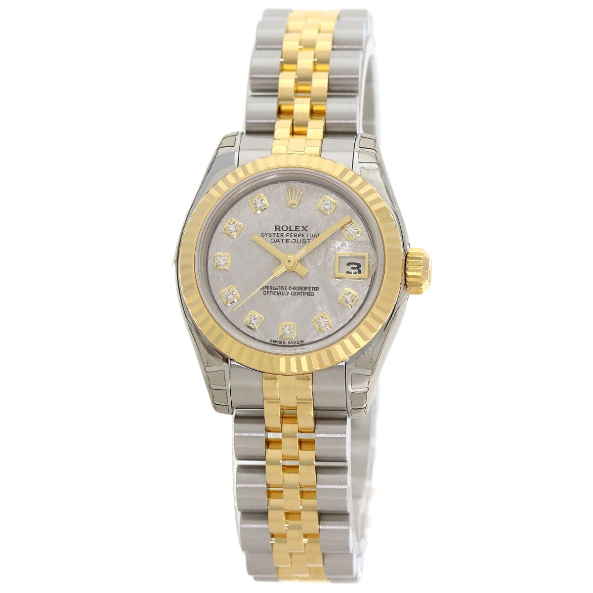 ROLEX DATEJUST 10P Diamond Watches 179173G Stainless Steel/SSxK18YG Ladies