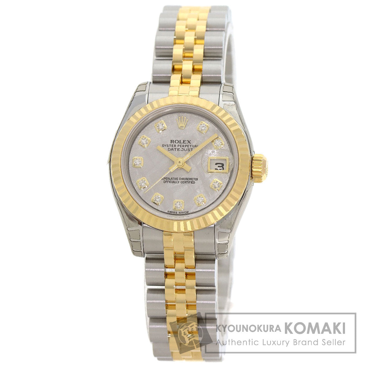 ROLEX DATEJUST 10P Diamond Watches 179173G Stainless Steel/SSxK18YG Ladies