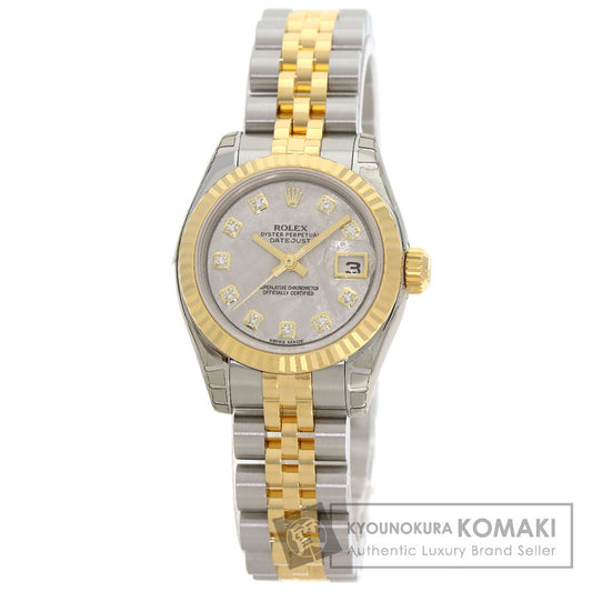 ROLEX DATEJUST 10P Diamond Watches 179173G Stainless Steel/SSxK18YG Ladies