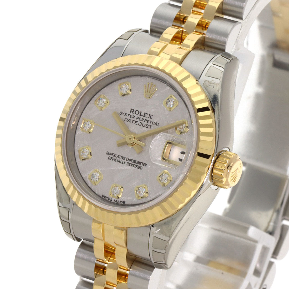 ROLEX DATEJUST 10P Diamond Watches 179173G Stainless Steel/SSxK18YG Ladies