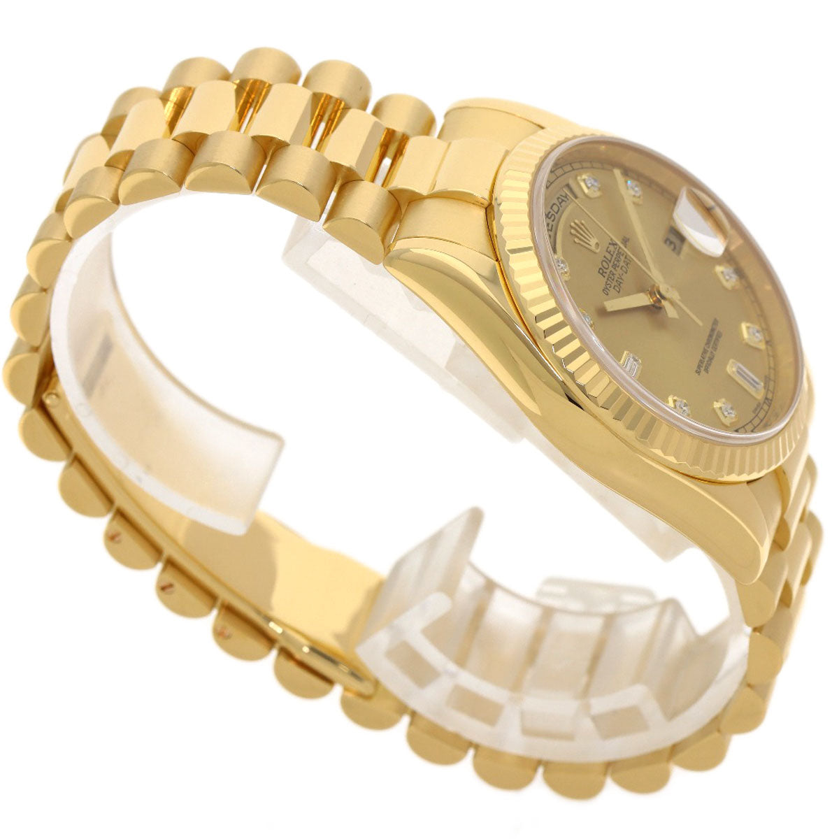 ROLEX Day Date 10P Diamond Watches 118238A K18 Yellow Gold/18K Yellow Gold mens