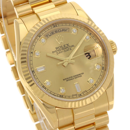 ROLEX Day Date 10P Diamond Watches 118238A K18 Yellow Gold/18K Yellow Gold mens