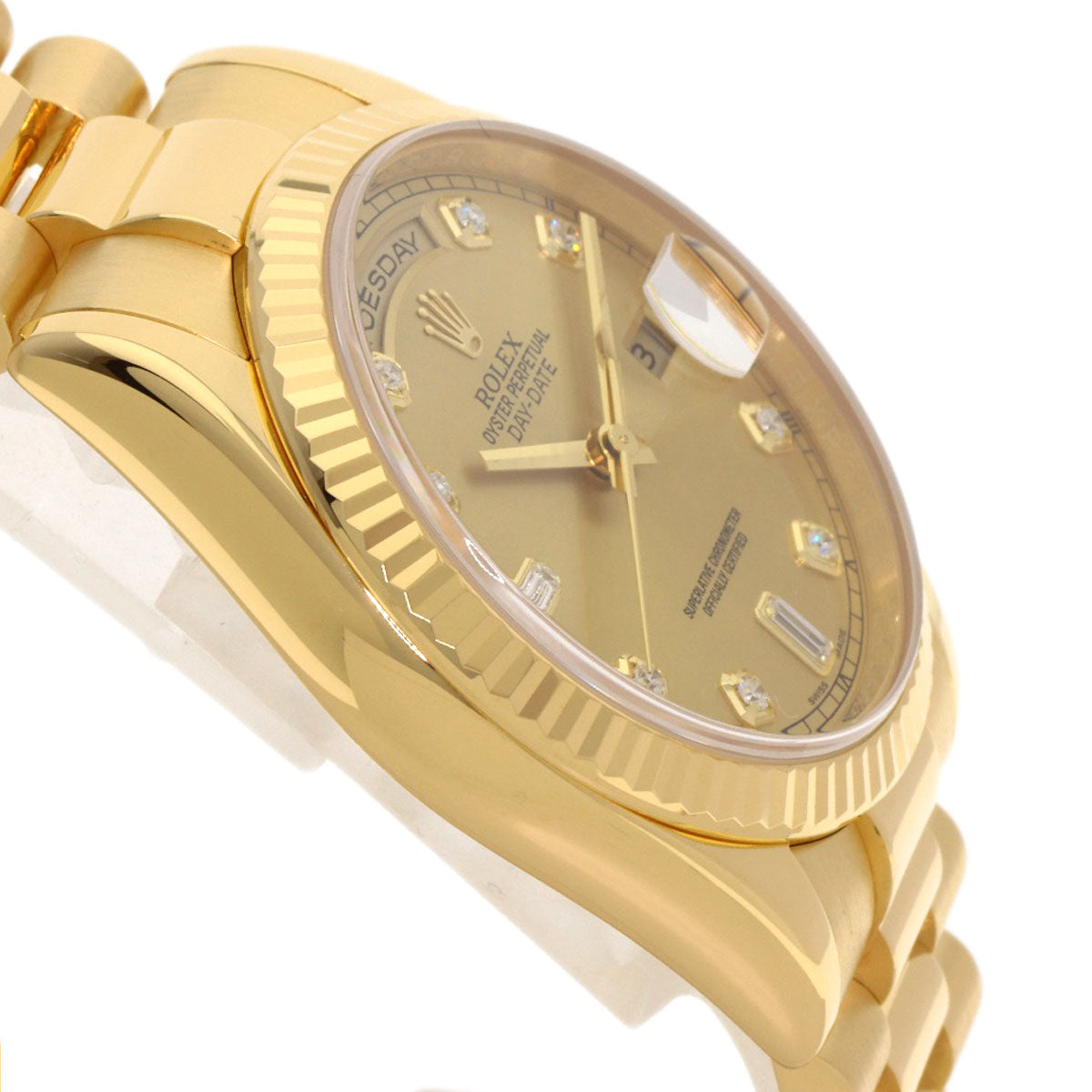 ROLEX Day Date 10P Diamond Watches 118238A K18 Yellow Gold/18K Yellow Gold mens