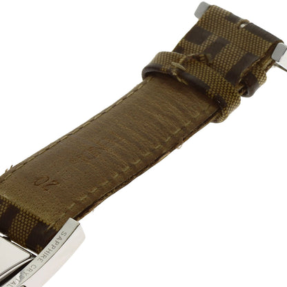 FENDI Gyro Zucca pattern Watches Stainless Steel/Coating canvasxLeather Ladies