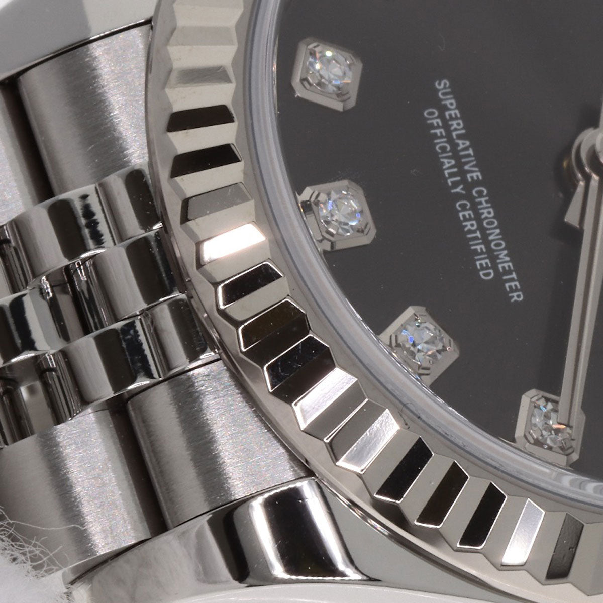 ROLEX Datejust 10P Diamond Dark Grey Watches 279174G Stainless Steel/Stainless Steel Ladies