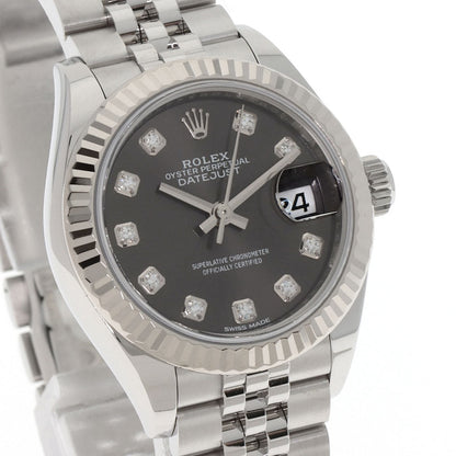 ROLEX Datejust 10P Diamond Dark Grey Watches 279174G Stainless Steel/Stainless Steel Ladies