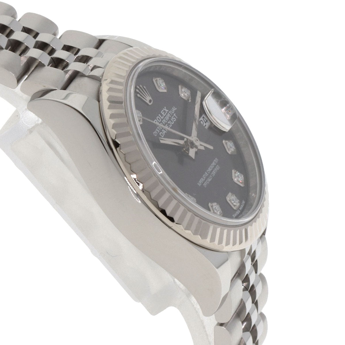 ROLEX Datejust 10P Diamond Dark Grey Watches 279174G Stainless Steel/Stainless Steel Ladies