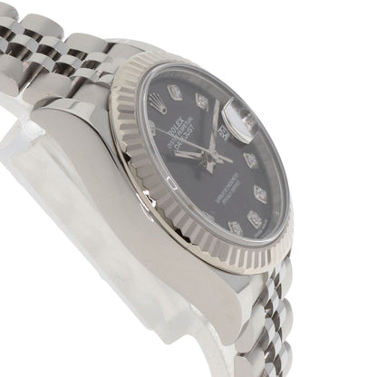 ROLEX Datejust 10P Diamond Dark Grey Watches 279174G Stainless Steel/Stainless Steel Ladies