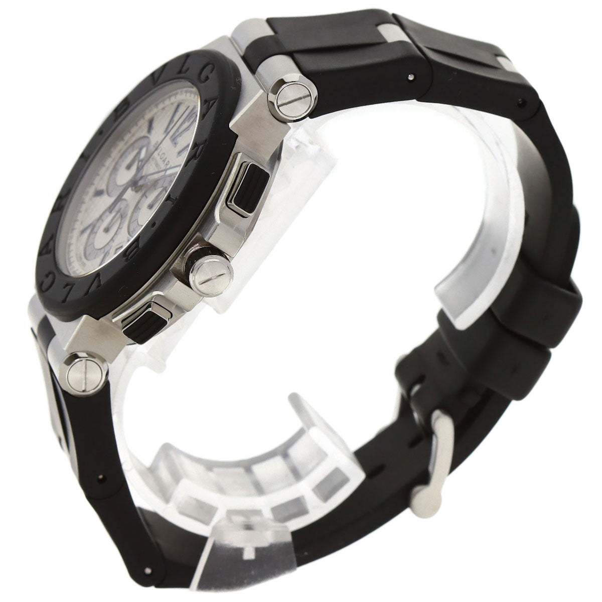 BVLGARI Diagono Chronograph Watches DG42SVCH Stainless Steel/Rubber mens