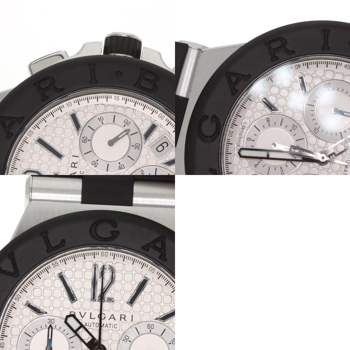 BVLGARI Diagono Chronograph Watches DG42SVCH Stainless Steel/Rubber mens