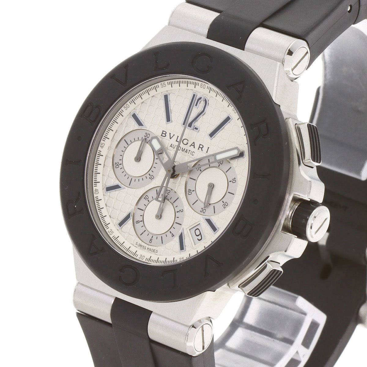 BVLGARI Diagono Chronograph Watches DG42SVCH Stainless Steel/Rubber mens