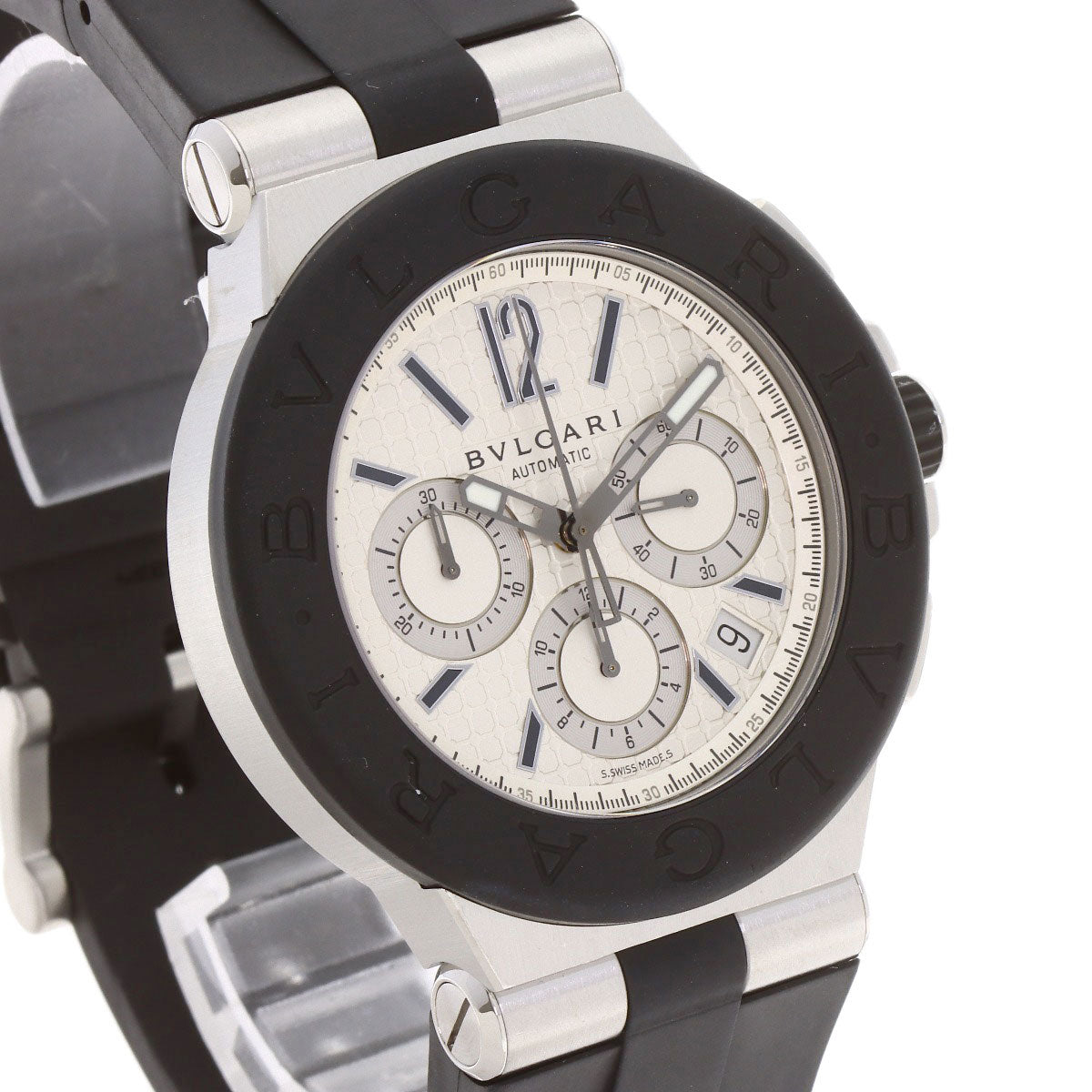 BVLGARI Diagono Chronograph Watches DG42SVCH Stainless Steel/Rubber mens