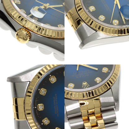 ROLEX Datejust 10P Diamond Blue Gradation Watches 16233G Stainless Steel/SSxK18YG mens