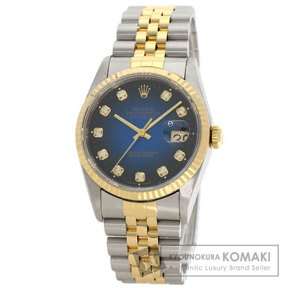 ROLEX Datejust 10P Diamond Blue Gradation Watches 16233G Stainless Steel/SSxK18YG mens