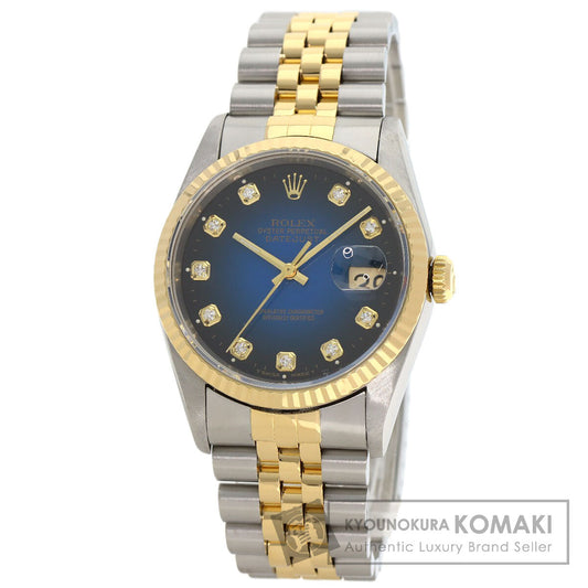 ROLEX Datejust 10P Diamond Blue Gradation Watches 16233G Stainless Steel/SSxK18YG mens