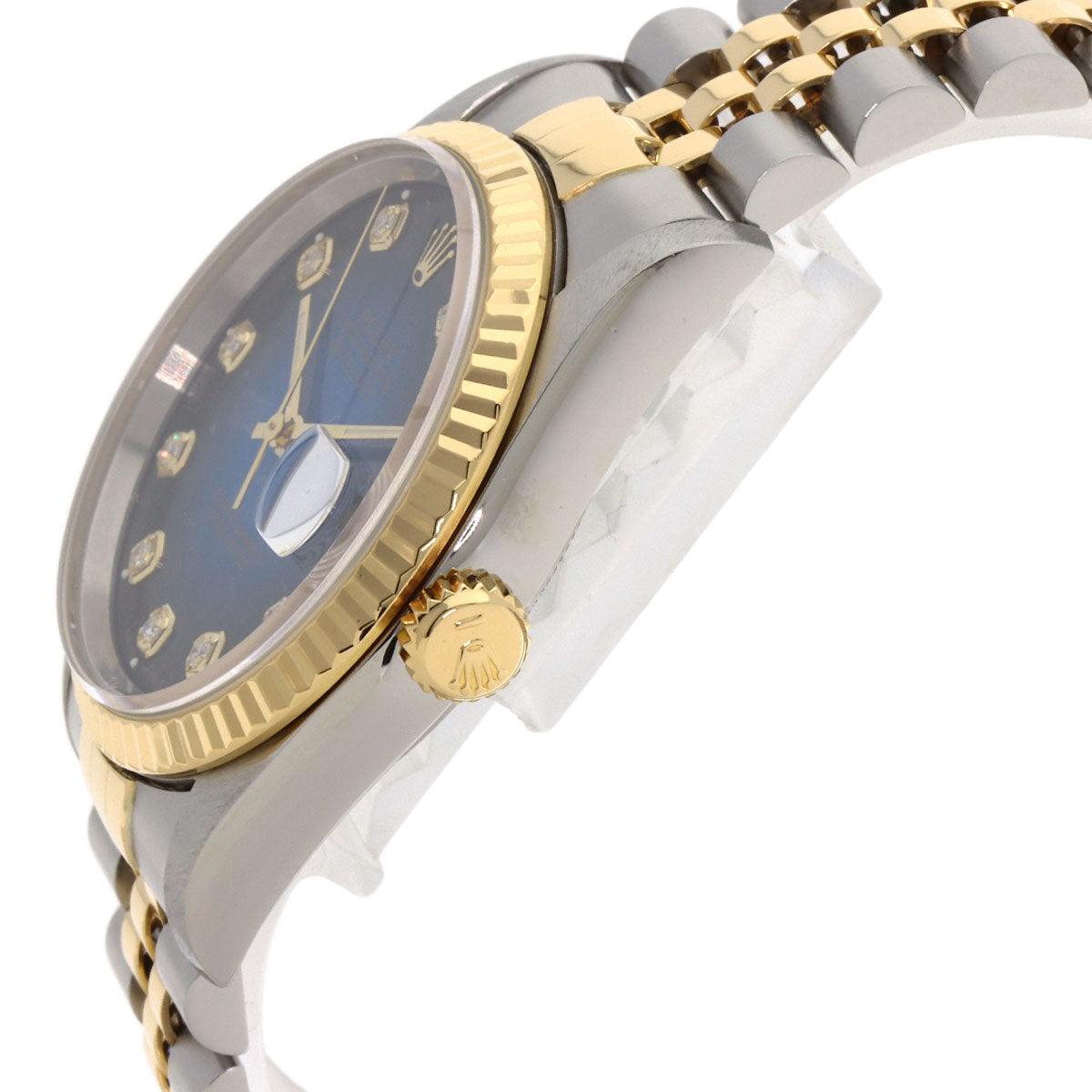 ROLEX Datejust 10P Diamond Blue Gradation Watches 16233G Stainless Steel/SSxK18YG mens