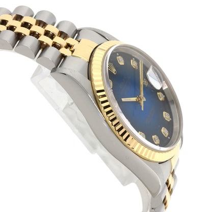 ROLEX Datejust 10P Diamond Blue Gradation Watches 16233G Stainless Steel/SSxK18YG mens