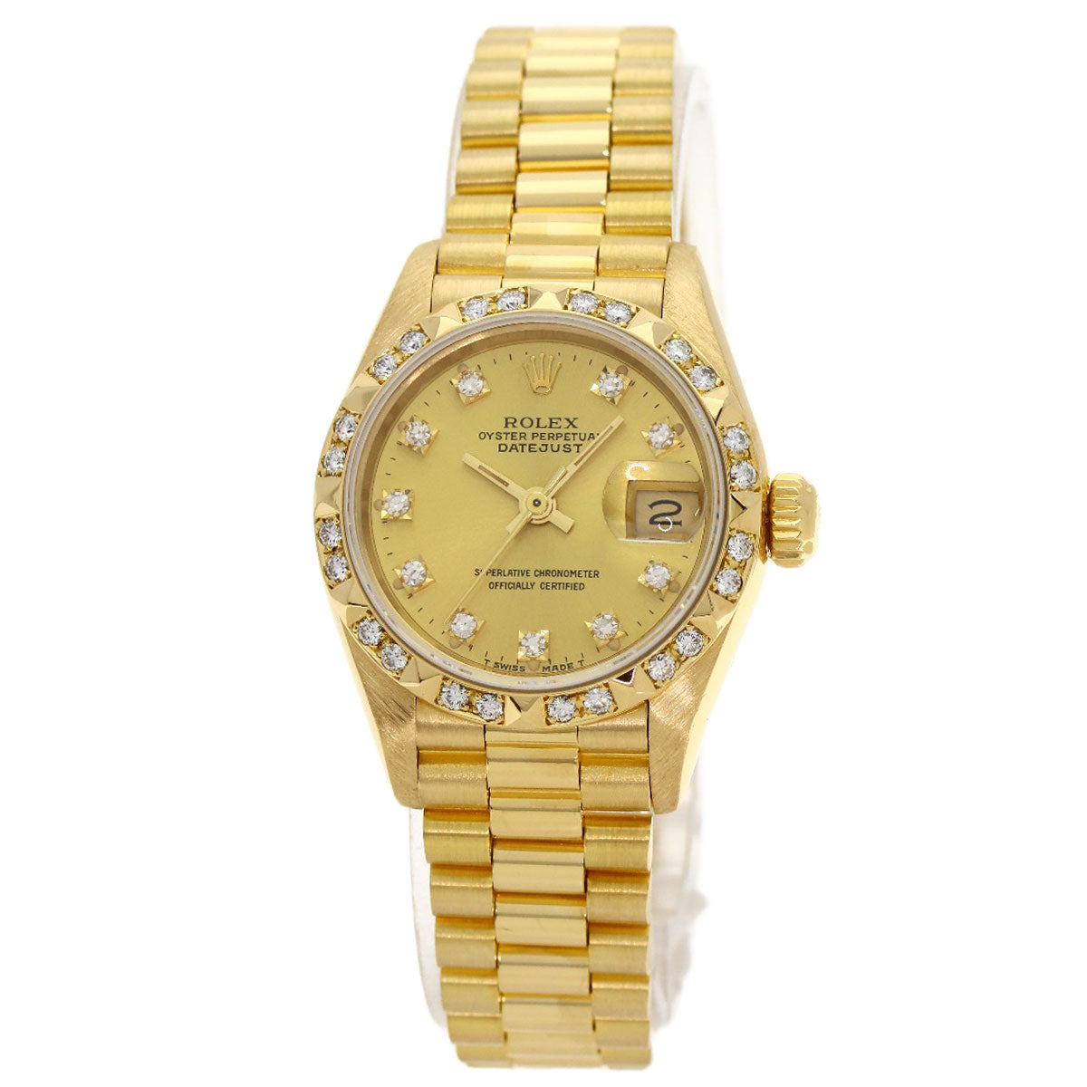 ROLEX Datejust 10P Bezel Diamond Watches 69258G K18 Yellow Gold/18K Yellow Gold Ladies