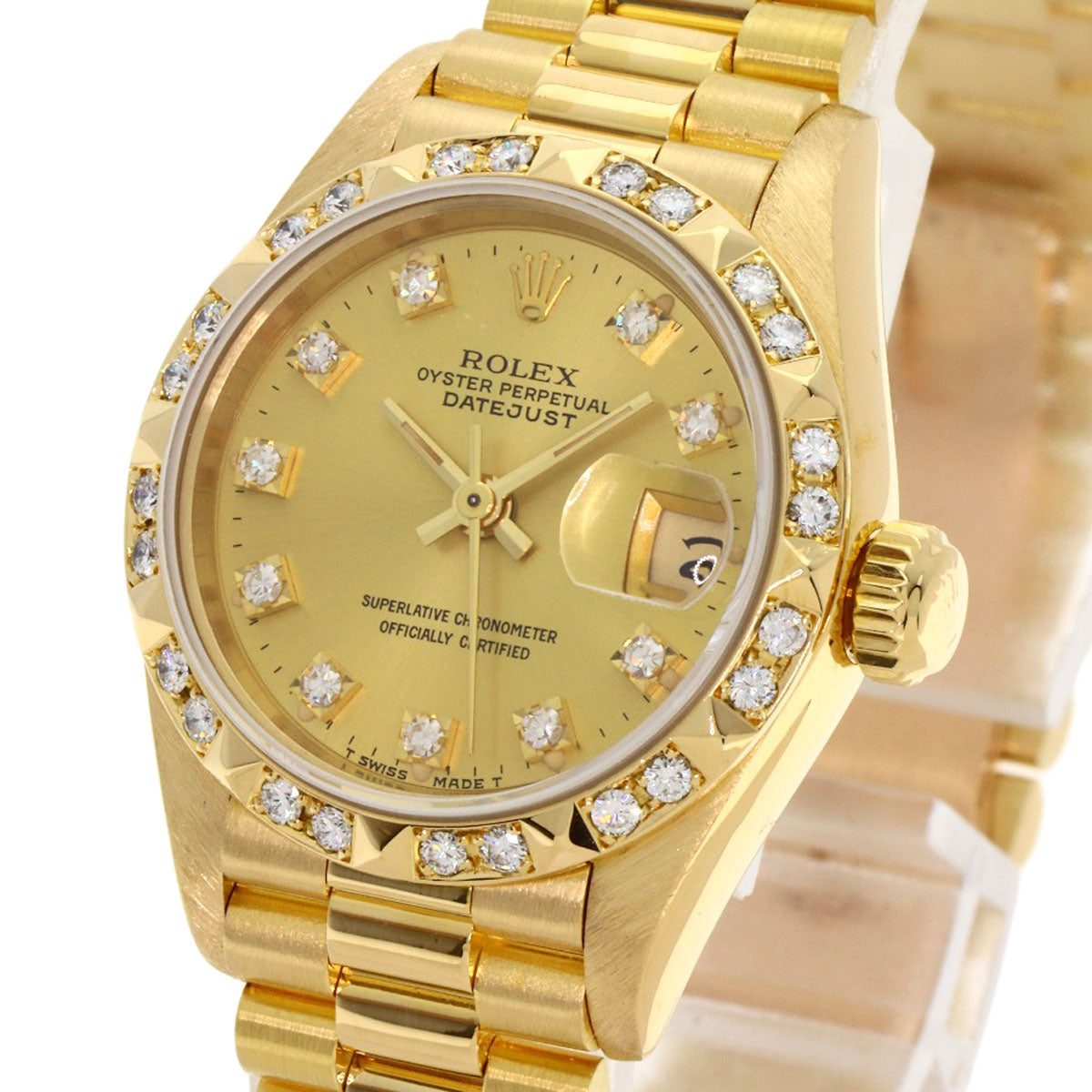 ROLEX Datejust 10P Bezel Diamond Watches 69258G K18 Yellow Gold/18K Yellow Gold Ladies