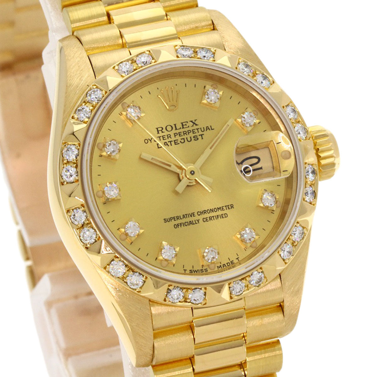 ROLEX Datejust 10P Bezel Diamond Watches 69258G K18 Yellow Gold/18K Yellow Gold Ladies