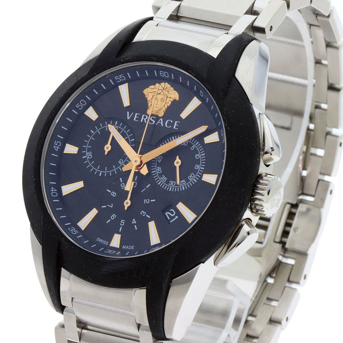 VERSACE Medusa Chronograph Watches VEM8 Stainless Steel/Stainless Steel mens