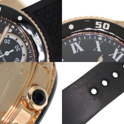 CARTIER Calibur-de-Cartier diver Watches W7100052 K18 Pink Gold/Rubber mens