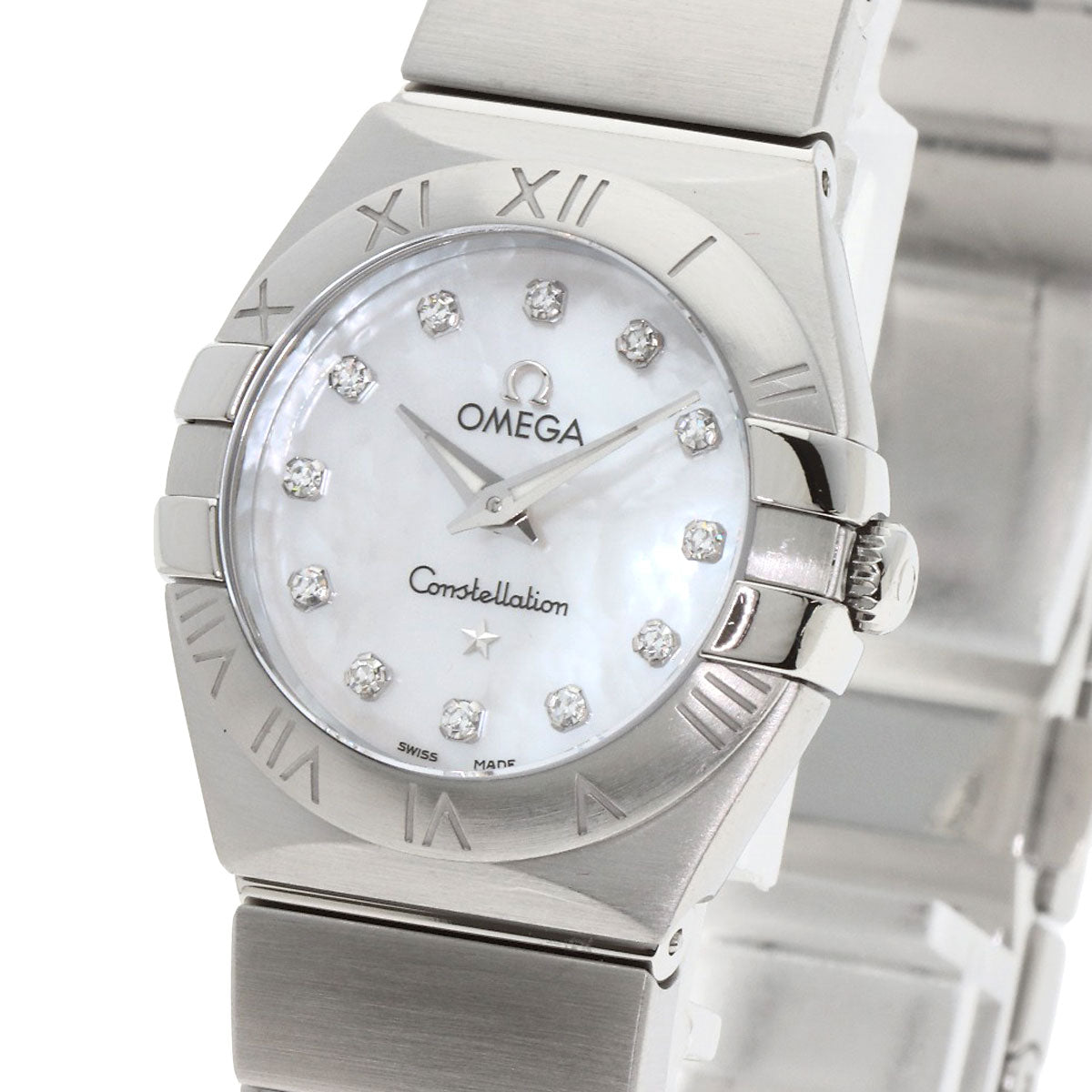 OMEGA Constellation Blush 12P Diamond Watches 123.10.24.60.55.001 Stainless Steel/Stainless Steel Ladies