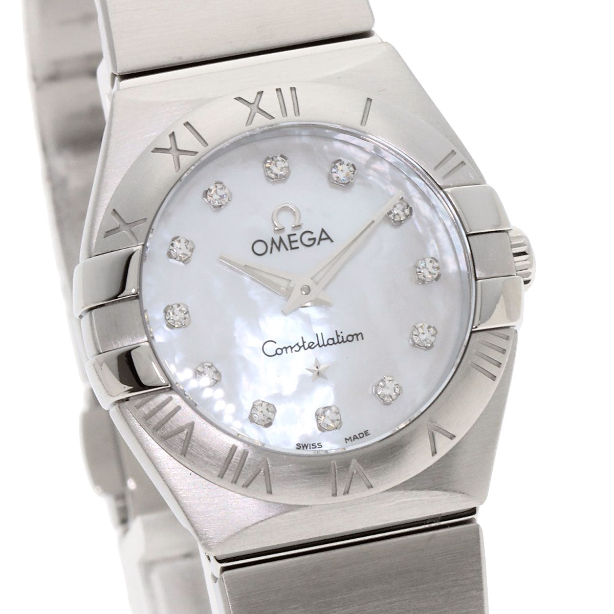 OMEGA Constellation Blush 12P Diamond Watches 123.10.24.60.55.001 Stainless Steel/Stainless Steel Ladies