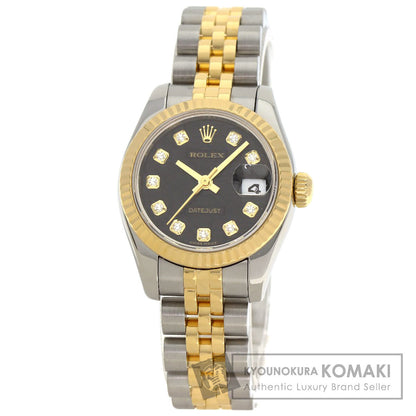 ROLEX DATEJUST 10P Diamond Watches 179173G Stainless Steel/SSxK18YG Ladies