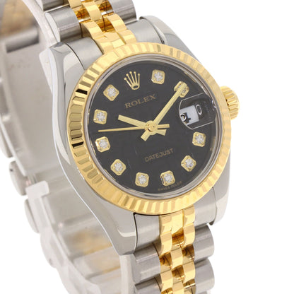 ROLEX DATEJUST 10P Diamond Watches 179173G Stainless Steel/SSxK18YG Ladies