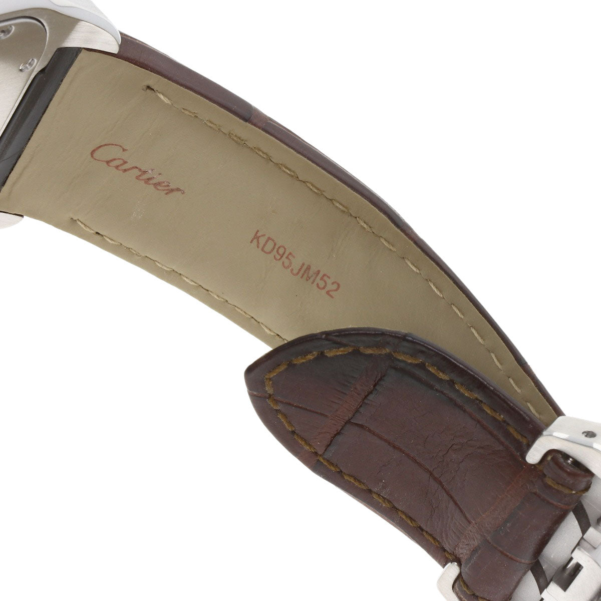 CARTIER Santos 100 LM Watches W20072X7 Stainless Steel/Leather mens