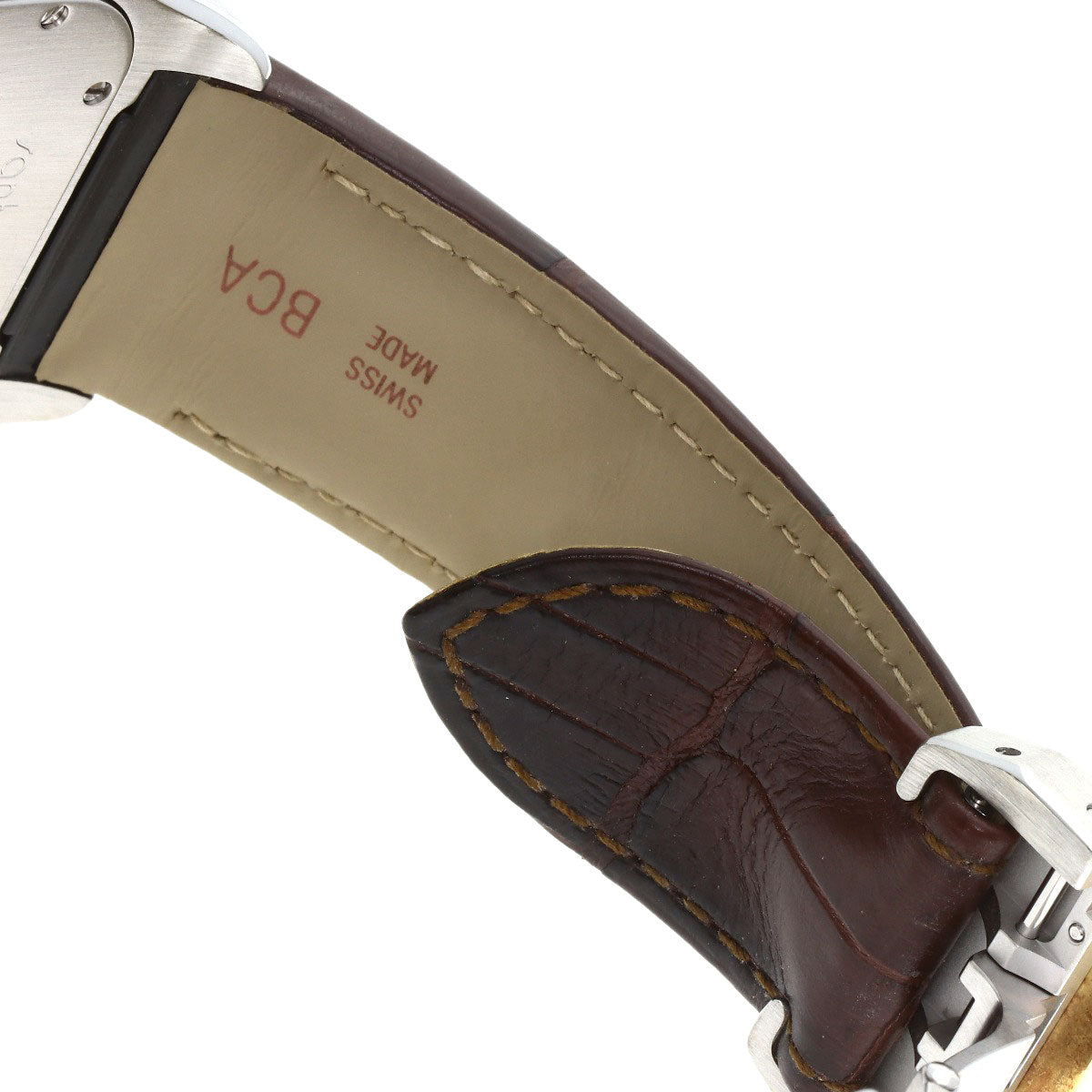 CARTIER Santos 100 LM Watches W20072X7 Stainless Steel/Leather mens