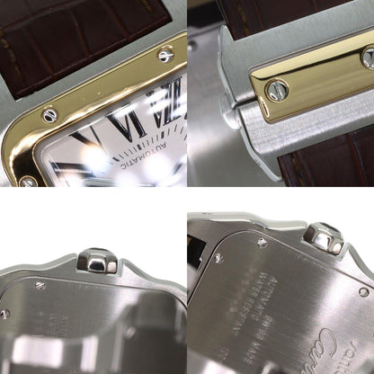CARTIER Santos 100 LM Watches W20072X7 Stainless Steel/Leather mens
