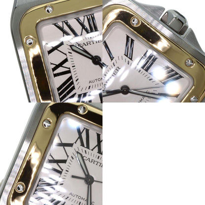 CARTIER Santos 100 LM Watches W20072X7 Stainless Steel/Leather mens