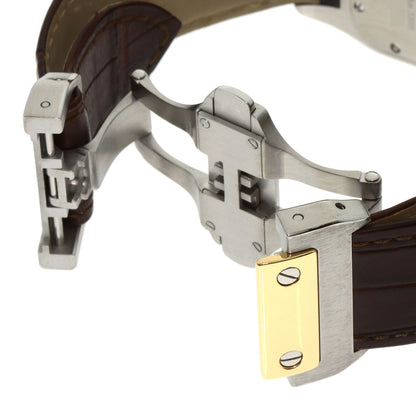 CARTIER Santos 100 LM Watches W20072X7 Stainless Steel/Leather mens