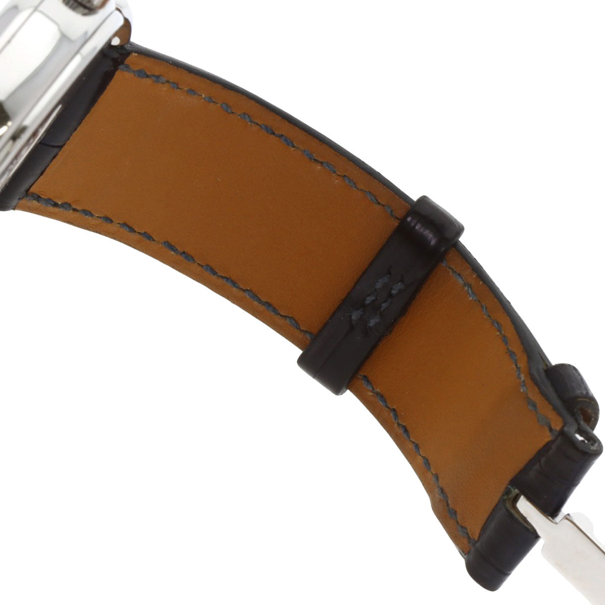 HERMES Arceau Watches AR4.810 Stainless Steel/Leather mens