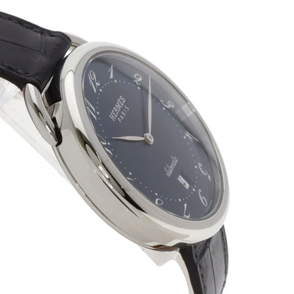 HERMES Arceau Watches AR4.810 Stainless Steel/Leather mens