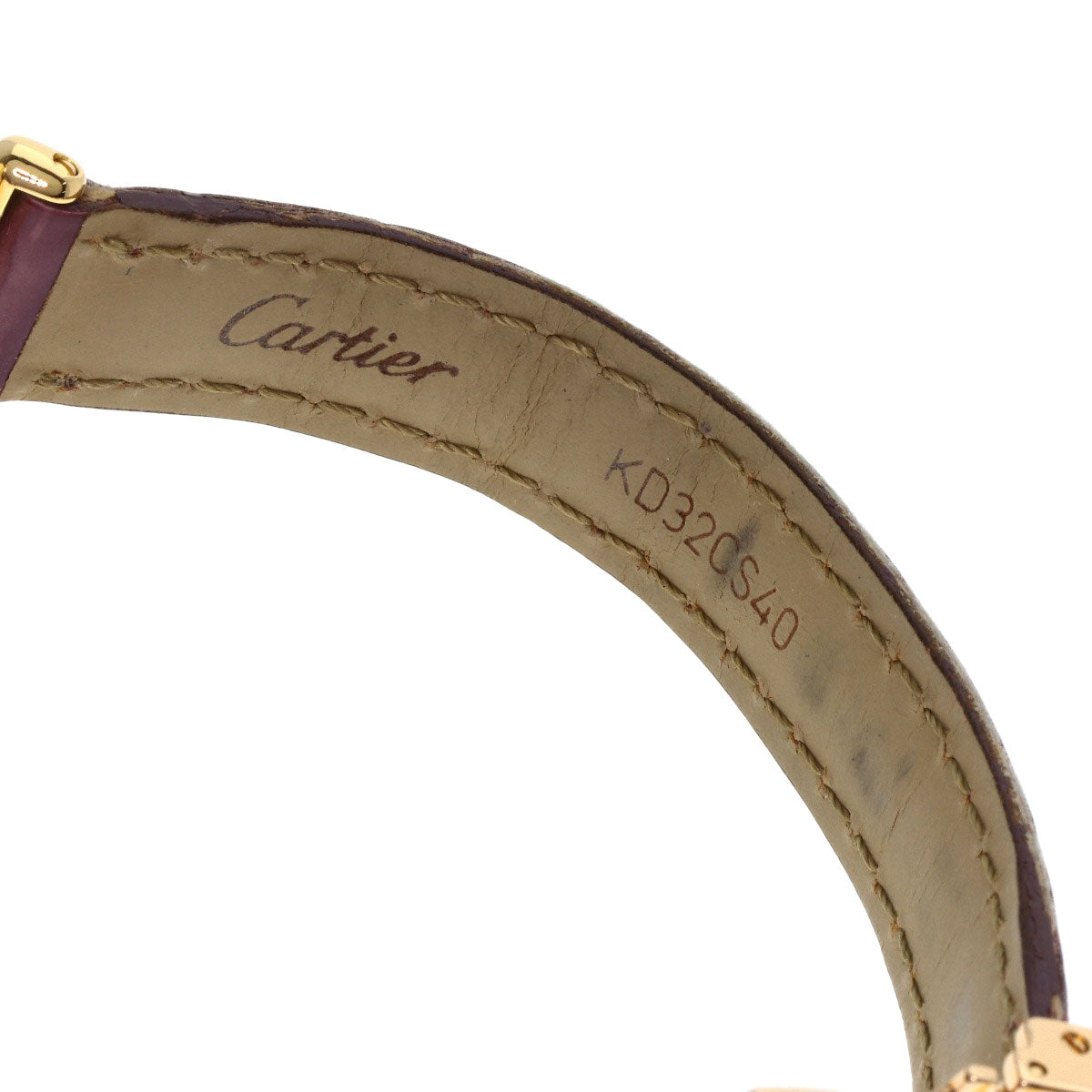 CARTIER Must Coris Watches W15051A8 K18 Yellow Gold/Leather Ladies