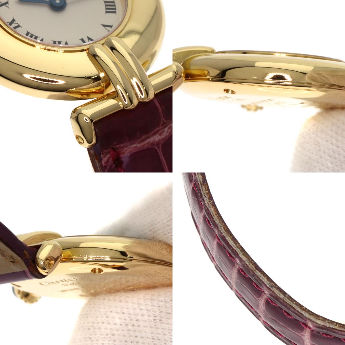 CARTIER Must Coris Watches W15051A8 K18 Yellow Gold/Leather Ladies