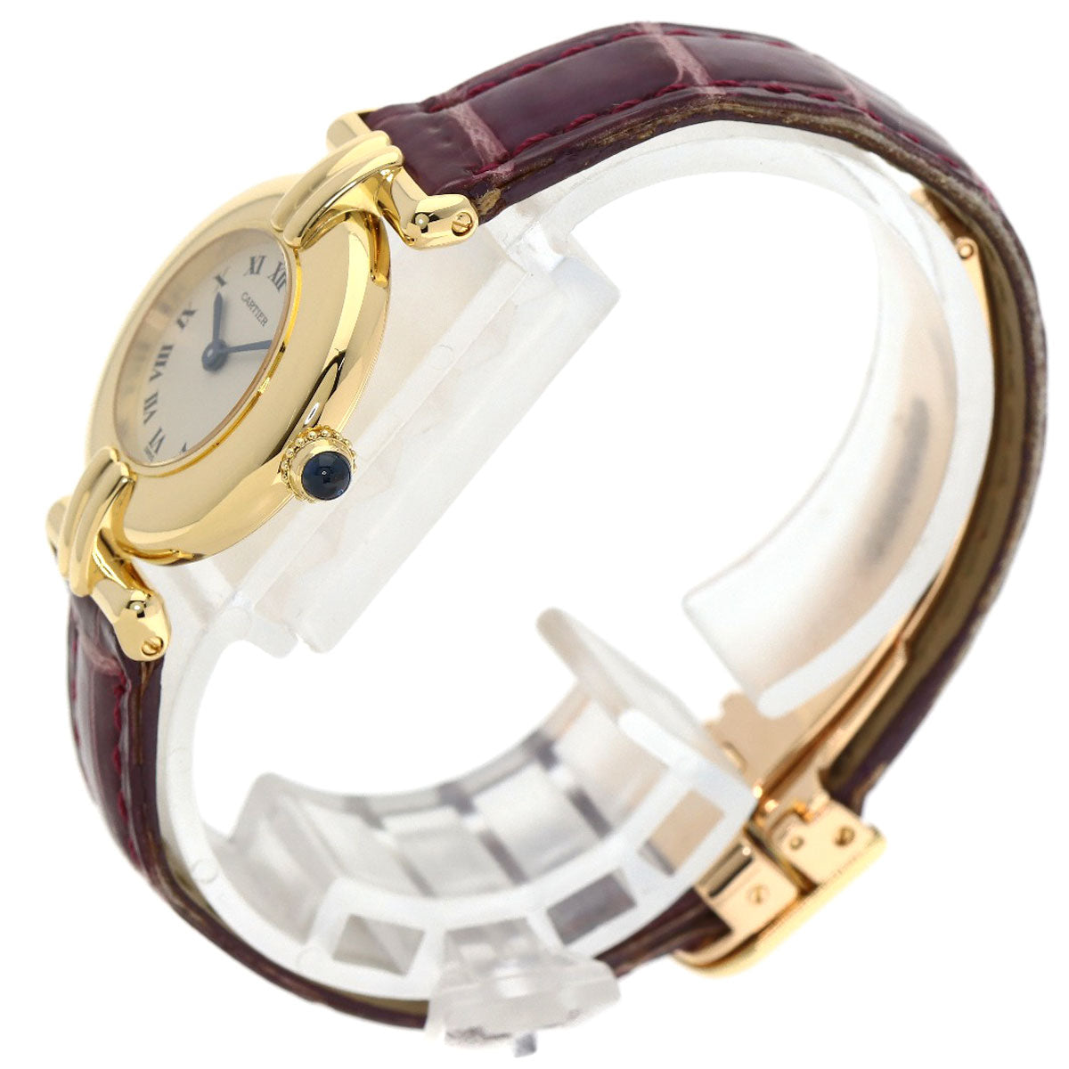 CARTIER Must Coris Watches W15051A8 K18 Yellow Gold/Leather Ladies