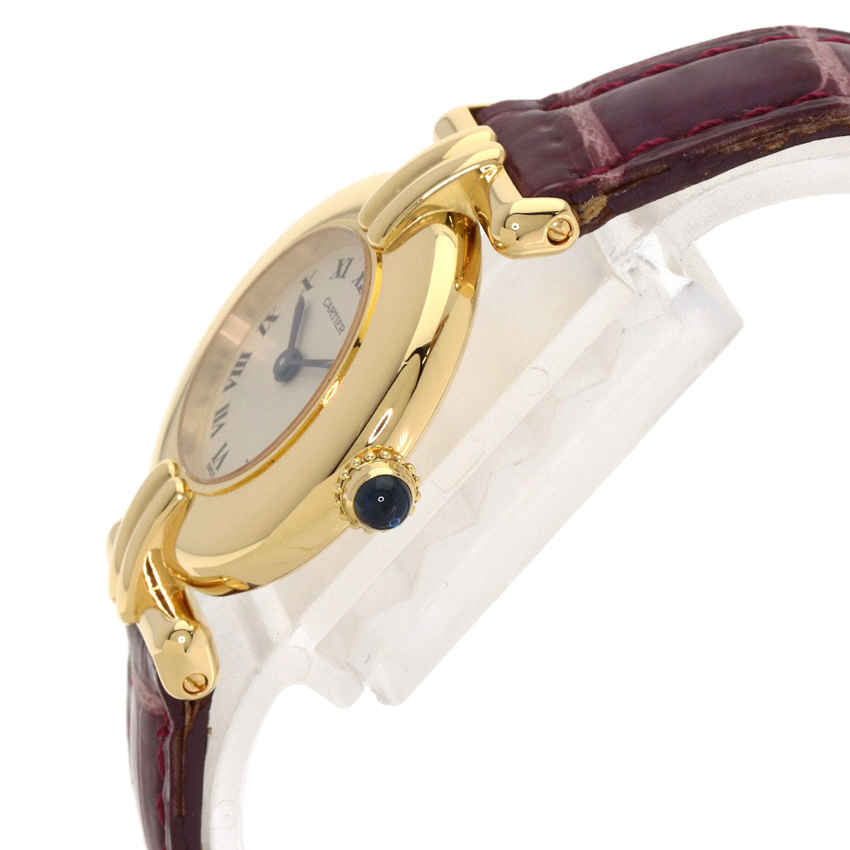 CARTIER Must Coris Watches W15051A8 K18 Yellow Gold/Leather Ladies